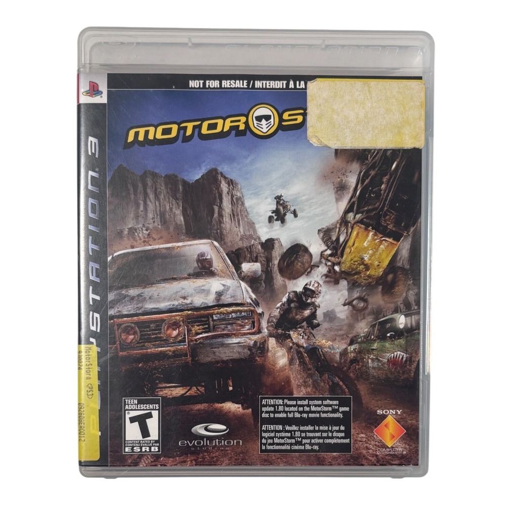 MotorStorm Sony PlayStation 3 PS3 Off-Road Racing Game‎ Resale Case